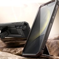 360 градусов кейс с щипка за колан за Samsung Galaxy S25 от Supcase Unicorn Beetle Pro 2-set - Черен