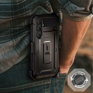 360 градусов кейс с щипка за колан за Samsung Galaxy S25 от Supcase Unicorn Beetle Pro 2-set - Черен