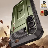 360 градусов кейс с щипка за колан за Samsung Galaxy S25 от Supcase Unicorn Beetle Pro 2-set - Guldan