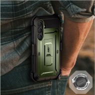 360 градусов кейс с щипка за колан за Samsung Galaxy S25 от Supcase Unicorn Beetle Pro 2-set - Guldan
