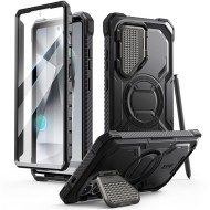 360 градусов кейс с MagSafe за Samsung Galaxy S25 Ultra от Supcase IBLSN ArmorBox Mag - Black