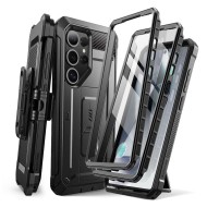 360 градусов кейс с щипка за колан за Samsung Galaxy S25 Ultra от Supcase Unicorn Beetle Pro 2-set - Черен