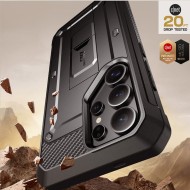 360 градусов кейс с щипка за колан за Samsung Galaxy S25 Ultra от Supcase Unicorn Beetle Pro 2-set - Черен
