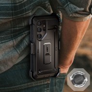 360 градусов кейс с щипка за колан за Samsung Galaxy S25 Ultra от Supcase Unicorn Beetle Pro 2-set - Черен
