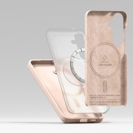 Силиконов кейс с MagSafe за Samsung Galaxy S25 от Ringke Silicone Magnetic - Pink Sand