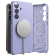 Силиконов кейс с MagSafe за Samsung Galaxy S25 от Ringke Silicone Magnetic - Lavender