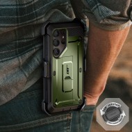 360 градусов кейс с щипка за колан за Samsung Galaxy S25 Ultra от Supcase Unicorn Beetle Pro 2-set - Guldan