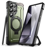 Удароустойчив кейс с MagSafe и стойка за Samsung Galaxy S25 Ultra от Supcase UB Grip Mag - Guldan