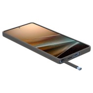 Силиконов кейс за Samsung Galaxy S25 Ultra от Spigen Liquid Air - Marble Grey