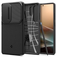 Кейс с капак за камерата за Samsung Galaxy S25 Ultra от Spigen Optik Armor - Черен