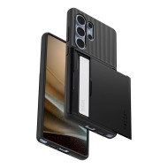 Удароустойчив кейс с MagSafe за Samsung Galaxy S25 Ultra от Spigen Slim Armor Mag - Black