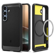 Удароустойчив кейс с MagSafe за Samsung Galaxy S25 от Spigen Rugged Armor Mag - Matte Black