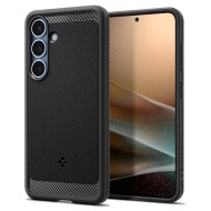 Удароустойчив кейс с MagSafe за Samsung Galaxy S25 от Spigen Rugged Armor Mag - Matte Black