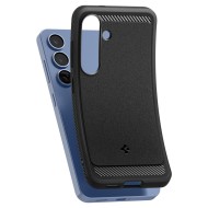 Удароустойчив кейс с MagSafe за Samsung Galaxy S25 от Spigen Rugged Armor Mag - Matte Black