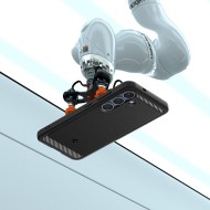 Удароустойчив кейс с MagSafe за Samsung Galaxy S25 от Spigen Rugged Armor Mag - Matte Black