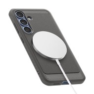 Удароустойчив кейс с MagSafe за Samsung Galaxy S25  от Spigen Rugged Armor Mag - Marble Grey