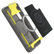 Удароустойчив кейс с MagSafe за Samsung Galaxy S25  от Spigen Rugged Armor Mag - Marble Grey