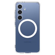 Удароустойчив кейс с MagSafe пръстен за Samsung Galaxy S25  от Spigen Ultra Hybrid Mag - Бял