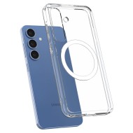 Удароустойчив кейс с MagSafe пръстен за Samsung Galaxy S25  от Spigen Ultra Hybrid Mag - Бял