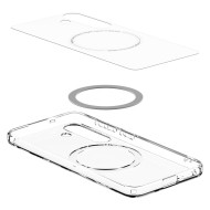 Удароустойчив кейс с MagSafe пръстен за Samsung Galaxy S25  от Spigen Ultra Hybrid Mag - Бял