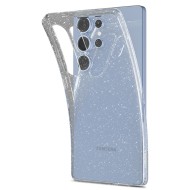 Удароустойчив, силиконов кейс за Samsung Galaxy S25 Ultra от Spigen Liquid Crystal - Glitter Crystal