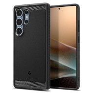 Удароустойчив кейс с MagSafe за Samsung Galaxy S25 Ultra от Spigen Rugged Armor Mag - Matte Black