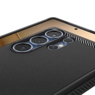 Удароустойчив кейс с MagSafe за Samsung Galaxy S25 Ultra от Spigen Rugged Armor Mag - Matte Black