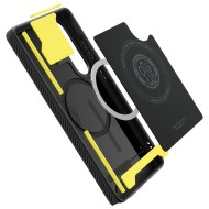 Удароустойчив кейс с MagSafe за Samsung Galaxy S25 Ultra от Spigen Rugged Armor Mag - Matte Black
