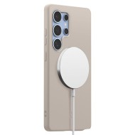 Силиконов кейс с МagSafe за Samsung Galaxy S25 Ultra от Spigen Fit - Natural Titanium 