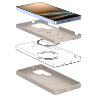Силиконов кейс с МagSafe за Samsung Galaxy S25 Ultra от Spigen Fit - Natural Titanium 