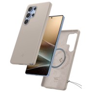 Силиконов кейс с МagSafe за Samsung Galaxy S25 Ultra от Spigen Fit - Natural Titanium 