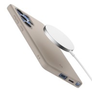 Силиконов кейс с МagSafe за Samsung Galaxy S25 Ultra от Spigen Fit - Natural Titanium 