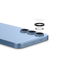 2 х Протектори за лещи на Samsung Galaxy S25 от Spigen Optic Pro Glas.Tr EZ FIT 2-Pack - Черен