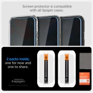 2 броя стъклени протектори за дисплей на Google Pixel 9 / 9 Pro от от Spigen Glas.TR "Ez Fit" HD - Privacy