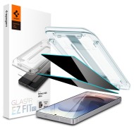 2 броя стъклени протектори за дисплей на Samsung Galaxy S25 Ultra от от Spigen Glas.TR "Ez Fit" HD - Privacy