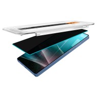 2 броя стъклени протектори за дисплей на Samsung Galaxy S25 Ultra от от Spigen Glas.TR "Ez Fit" HD - Privacy
