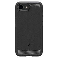 Удароустойчив кейс с MagSafe за iPhone 16e от Spigen Rugged Armor Mag - Matte Black