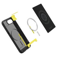 Удароустойчив кейс с MagSafe за iPhone 16e от Spigen Rugged Armor Mag - Matte Black