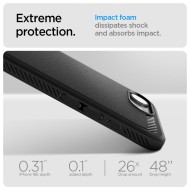 Удароустойчив кейс с MagSafe за iPhone 16e от Spigen Rugged Armor Mag - Matte Black