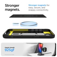 Удароустойчив кейс с MagSafe за iPhone 16e от Spigen Rugged Armor Mag - Matte Black