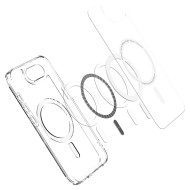 Удароустойчив кейс с MagSafe пръстен за iPhone 16e от Spigen Ultra Hybrid Mag - White