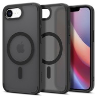 Удароустойчив кейс с MagSafe пръстен за iPhone 16e   от Spigen Ultra Hybrid Mag - Frost Black