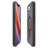 Удароустойчив кейс с MagSafe пръстен за iPhone 16e   от Spigen Ultra Hybrid Mag - Frost Black