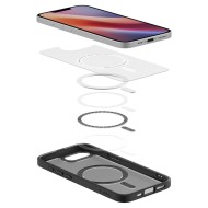 Удароустойчив кейс с MagSafe пръстен за iPhone 16e   от Spigen Ultra Hybrid Mag - Frost Black