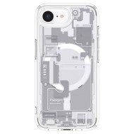 Удароустойчив кейс с MagSafe за iPhone 16e  от Spigen Ultra Hybrid - Zero One White