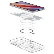 Удароустойчив кейс с MagSafe за iPhone 16e  от Spigen Ultra Hybrid - Zero One White