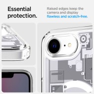 Удароустойчив кейс с MagSafe за iPhone 16e  от Spigen Ultra Hybrid - Zero One White