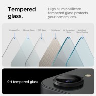 2 х Протектори за лещи на iPhone 16e от Spigen Optic Pro Glas.Tr EZ FIT 2-Pack - Черен