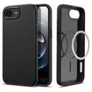 Тънък кейс с MagSafe за iPhone 16e от Spigen Thin Fit Mag - Черен