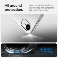 Удароустойчив кейс за иПхоне 16е от Spigen Ultra Hybrid - Crystal Clear